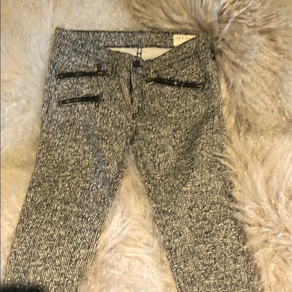 Black and white checked rag and bone pants